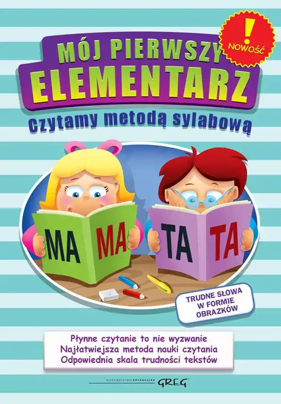 Mój pierwszy elementarz - czyt. m. sylab. BR Greg Bezpieczna płatność