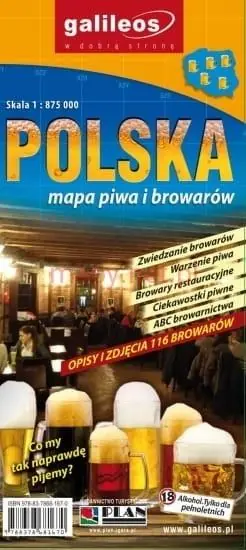 Oferta limitowana Mapa piwa i browarów - Polska 1:875 000