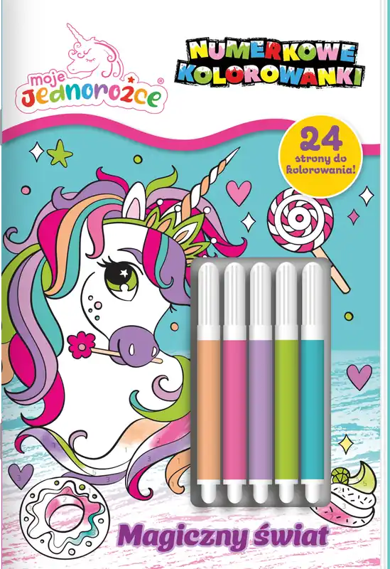 Bezpieczne zakupy Magiczny świat. Moje Jednorożce. Numerkowe kolorowanki