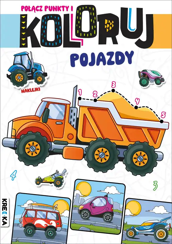 Połącz punkty i koloruj pojazdy Taniej
