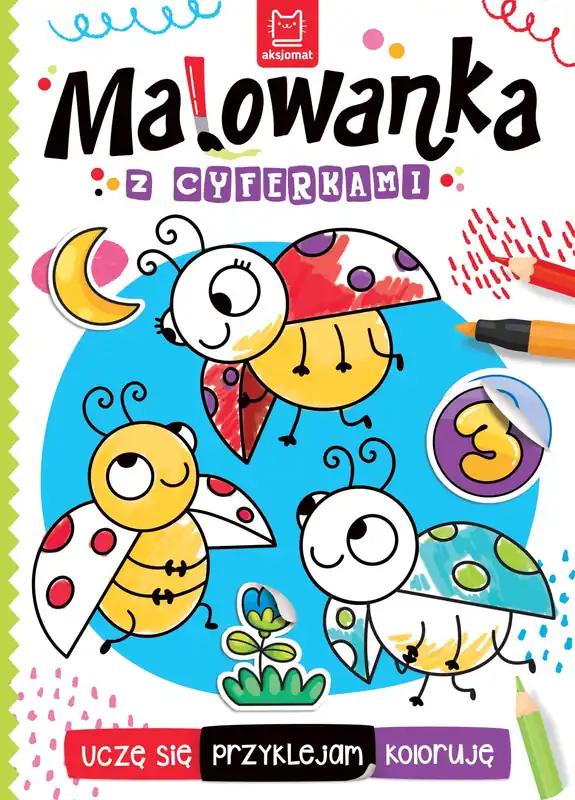 Zamów dziś Uczę się, przyklejam, koloruję. Malowanka z cyferkami