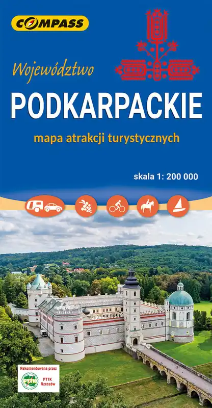 Mapa Podkarpackie 101 atrakcji turystycznych Nowość