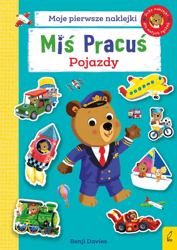 Cena promocyjna Miś Pracuś Pojazdy Książka z naklejkami