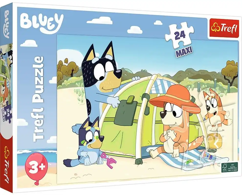 Puzzle 24 Maxi Wspaniały dzień Bluey TREFL Łatwy zwrot