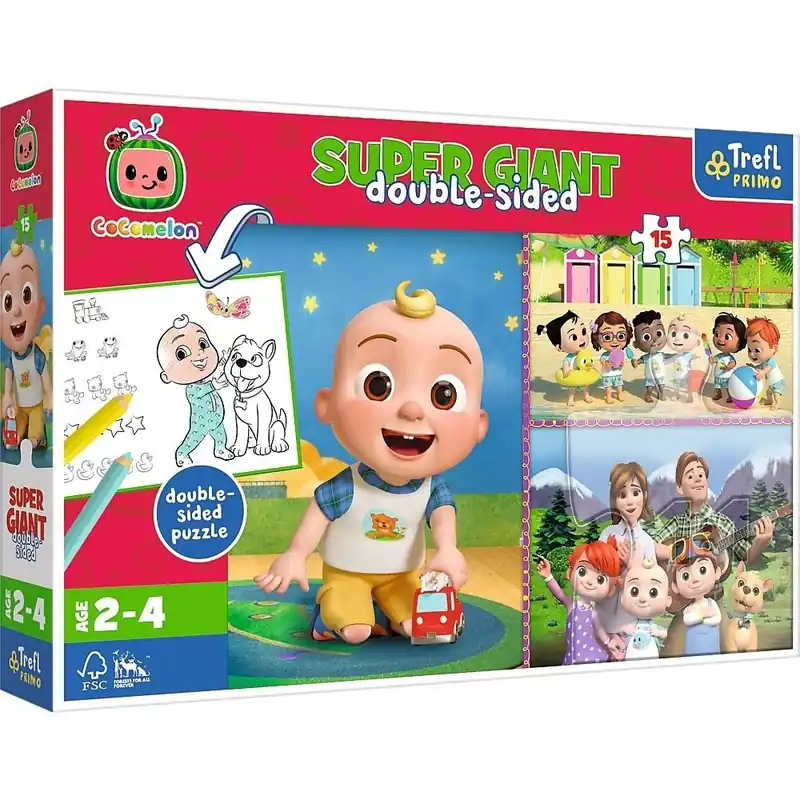 Puzzle 15 Giant Cocomelon TREFL Bezpieczne zakupy