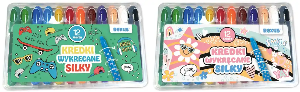 Obniżka ceny Kredki wykręcane silky 12 kolorów mix
