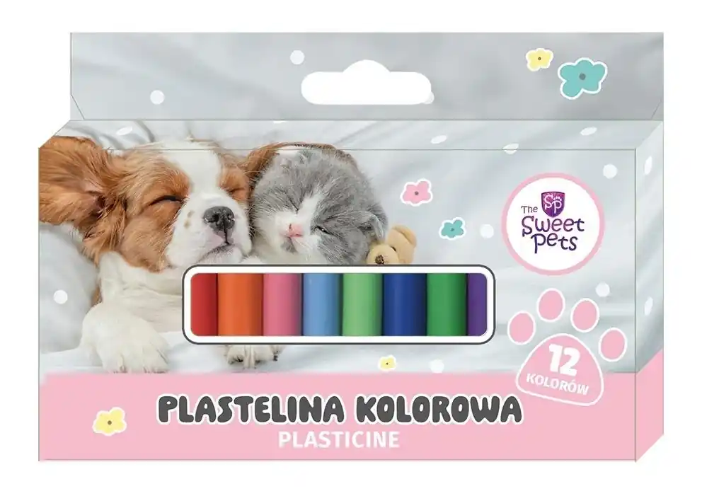 Cena promocyjna Plastelina The Sweet Pets 12 kolorów