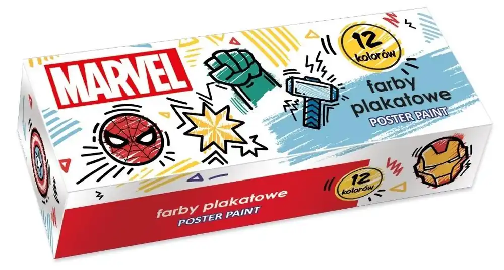 Ostatnie sztuki Farby plakatowe Avengers 20ml 12 kolorów