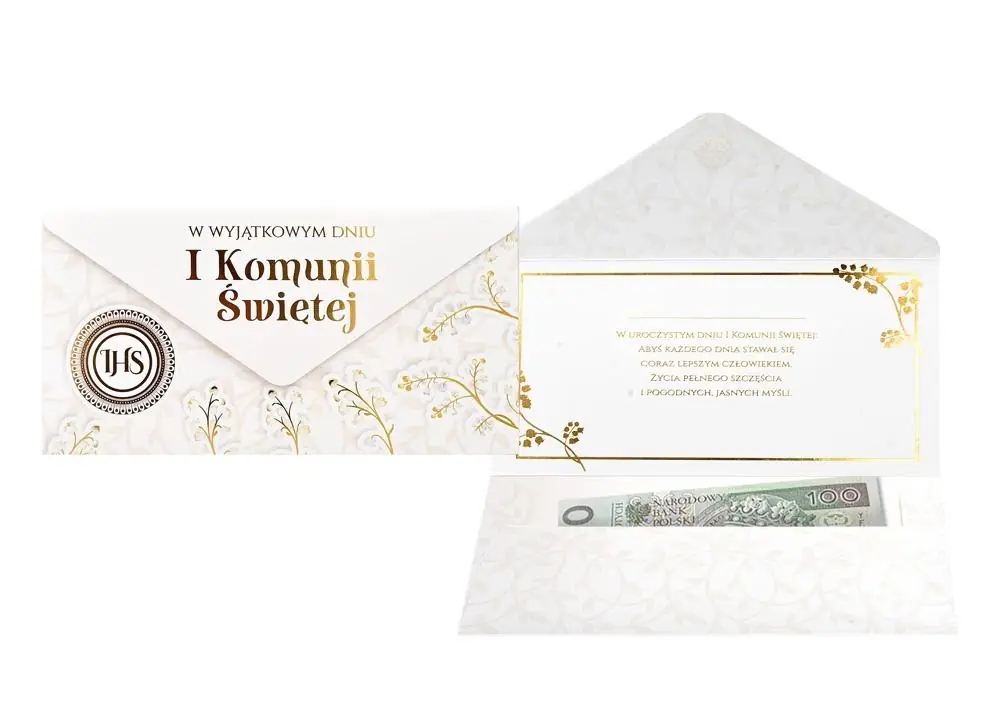 Koperta podarunkowa Komunia Oferta czasowa