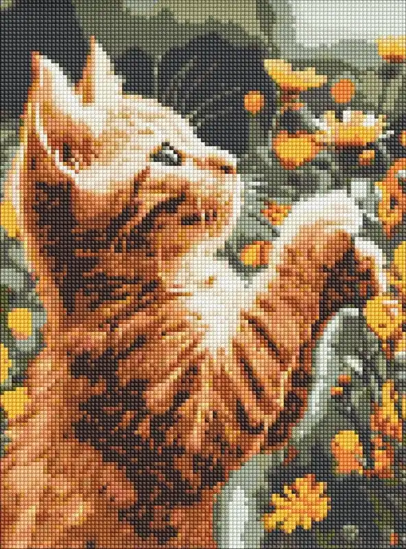 Najlepsza cena Diamentowa mozaika - Rudy puszystek 30x40cm
