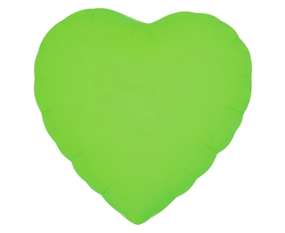 Balon foliowy Serce fluor zielony 46cm Szybka dostawa