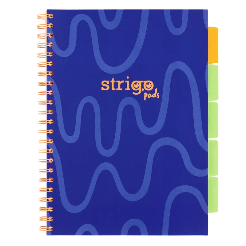 Darmowy zwrot Kołozeszyt Strigo A4 Project Book Neon granatowy kratka