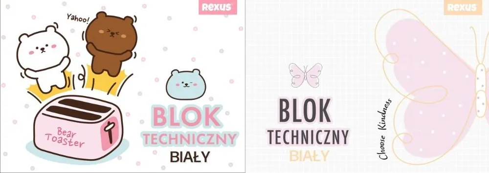Blok techniczny A4/10K biały No name-dziewcz mix Nie przegap