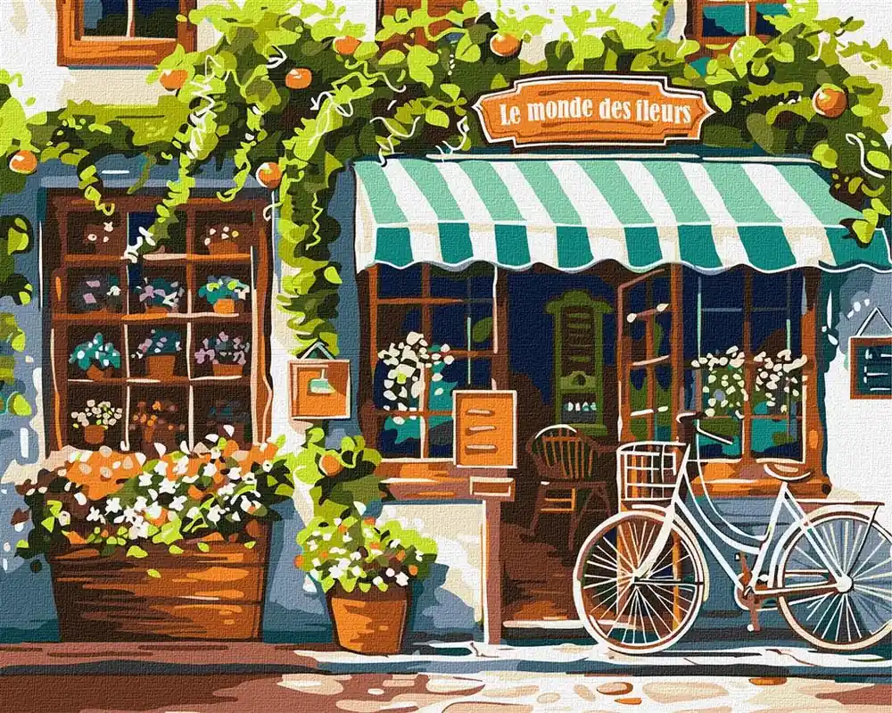 Malowanie po numerach - Świat kwiatów 40x50cm Premium