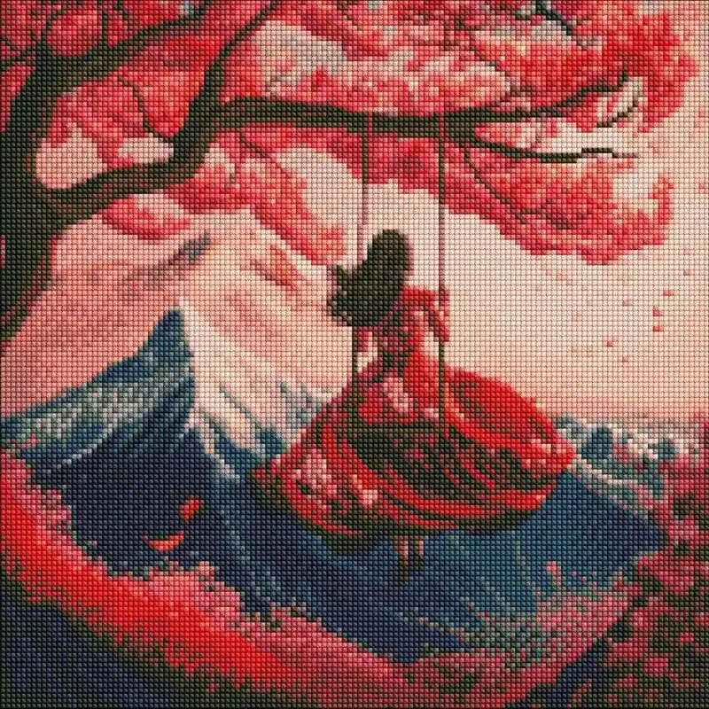Diamentowa mozaika - Polot na bujakach 40x40cm Popularny