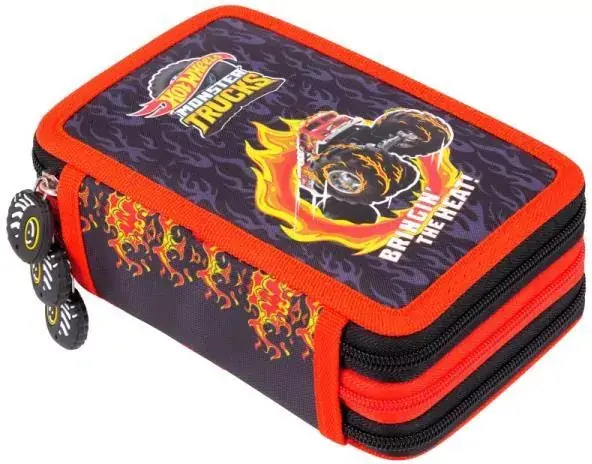 Oferta limitowana Piórnik potrójny z wyposażeniem Hot Wheels