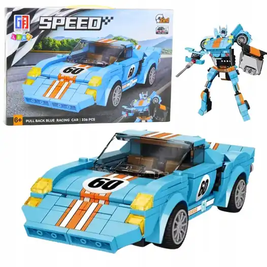 Klocki konstrukcyjne Auto z napędem Robot 2w1 336e Bestseller