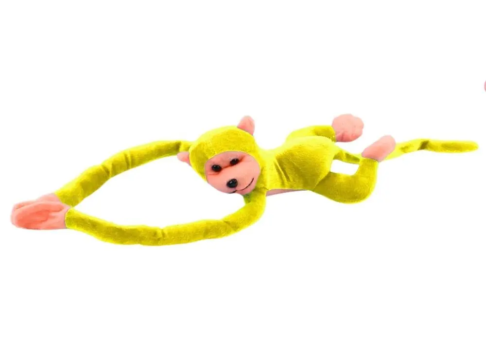 Super okazja Małpka pluszowa z dźwiękiem żółta 80cm