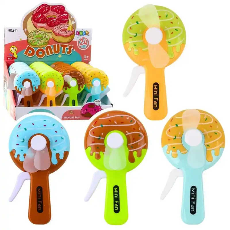 Wentylator ręczny mini wiatraczek pączek donut MIX Wysoka jakość
