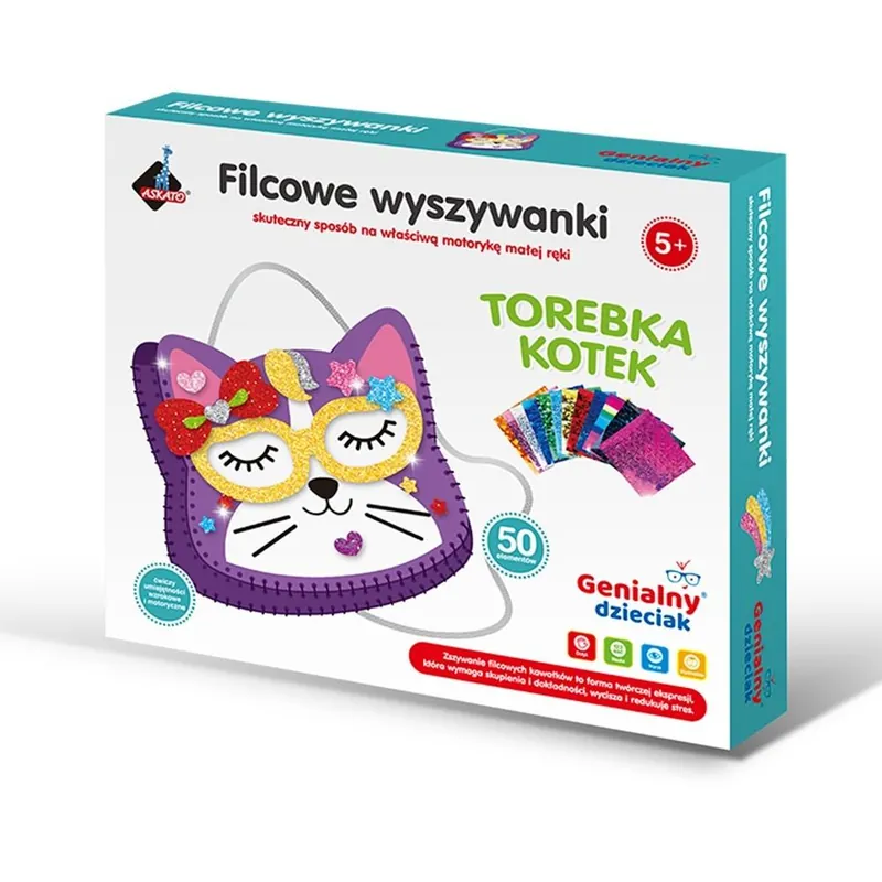Filcowe wyszywanki - torebka kotek Bestseller
