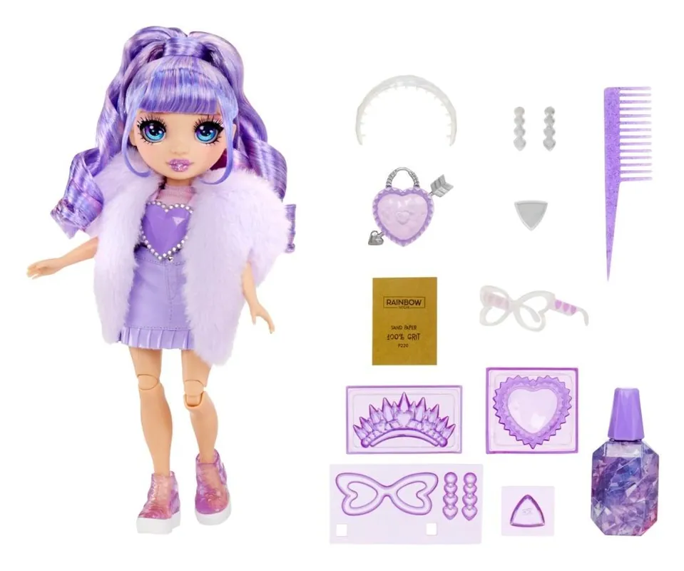 Cena promocyjna Rainbow High Creative Crystals Fashion Doll - Viol