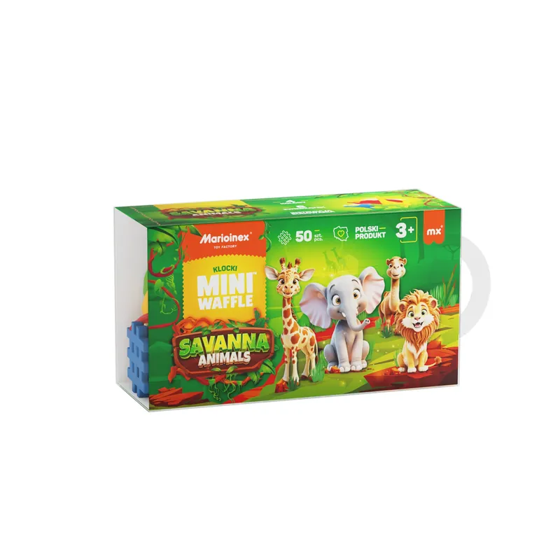 Najlepsza cena Mini Waffle 50el Animals Sawanna