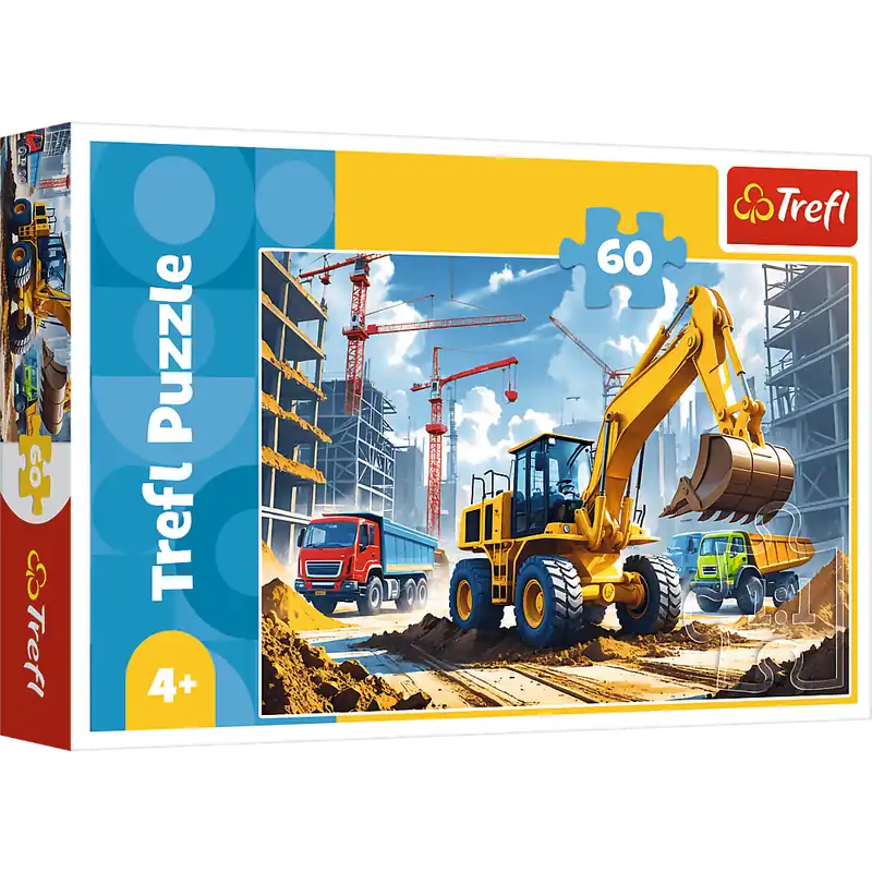 Tylko dziś Puzzle 60 Traktor koparko - ładowarka TREFL