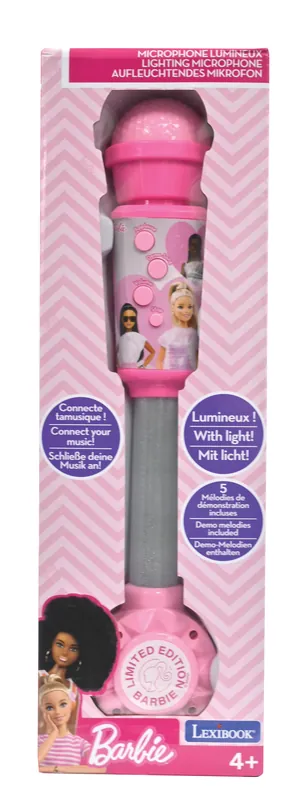 Mikrofon świecący z głośnikiem Barbie Lexibook MIC90BB Ostatnie sztuki